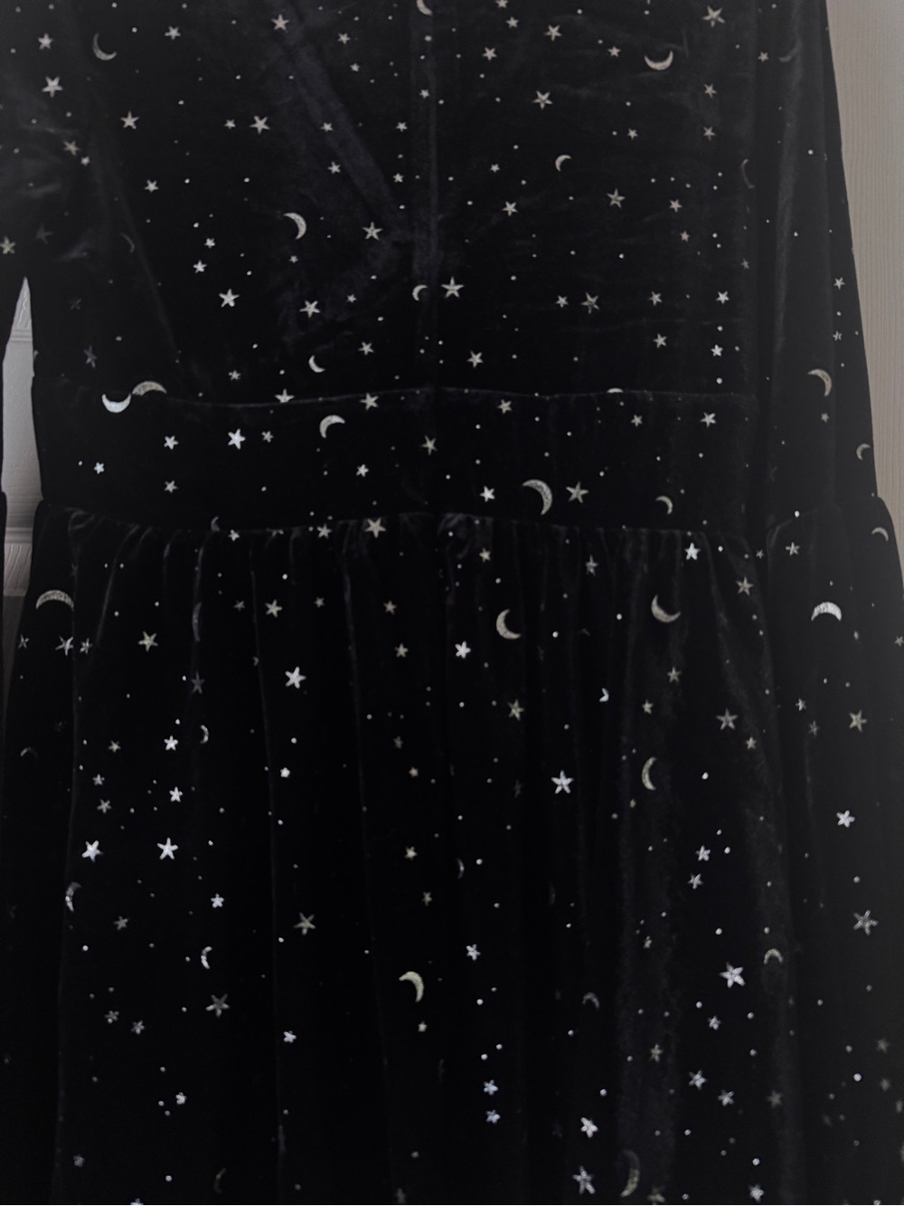 Cider Black Velvet Moon & Star Romper Dress - Picture 9 of 10